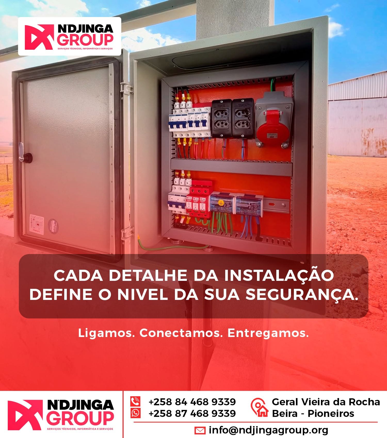 Quadro eléctrico instalado pela N'DJINGA GROUP